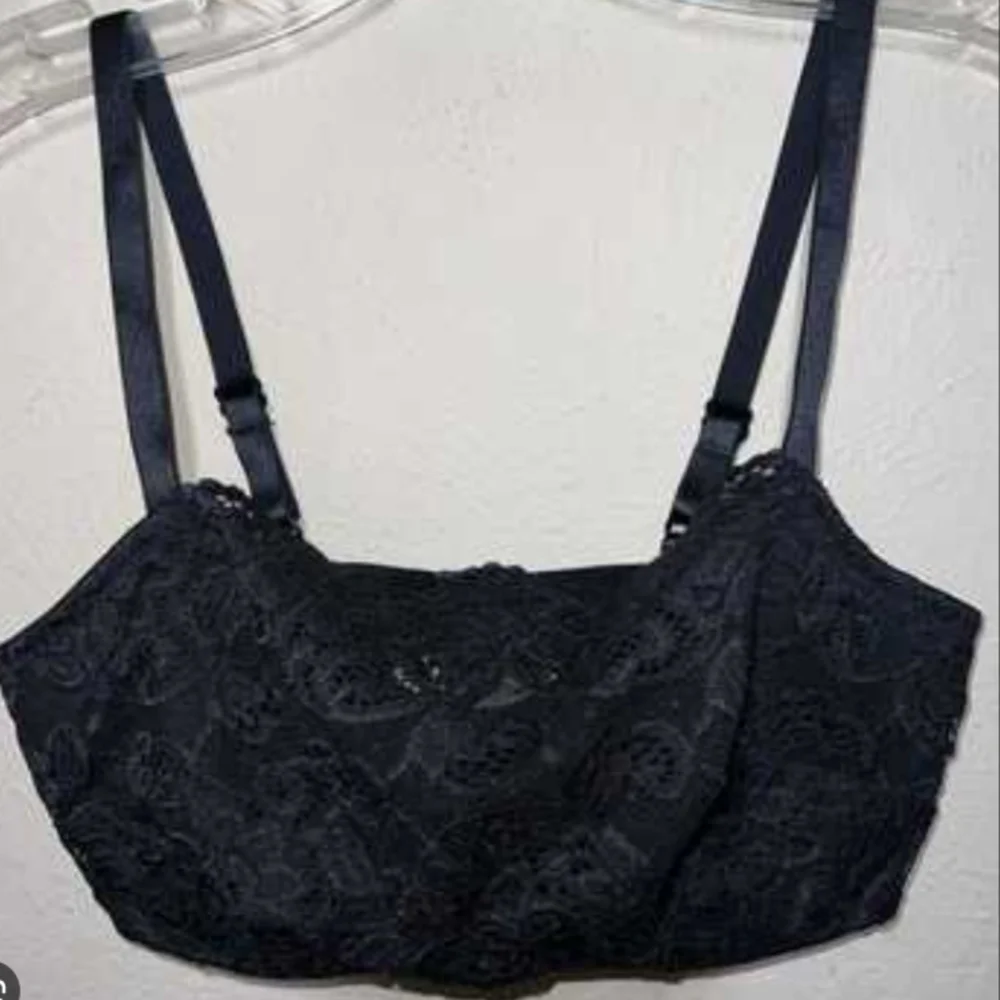 Olga Black Floral Lace Bandeau